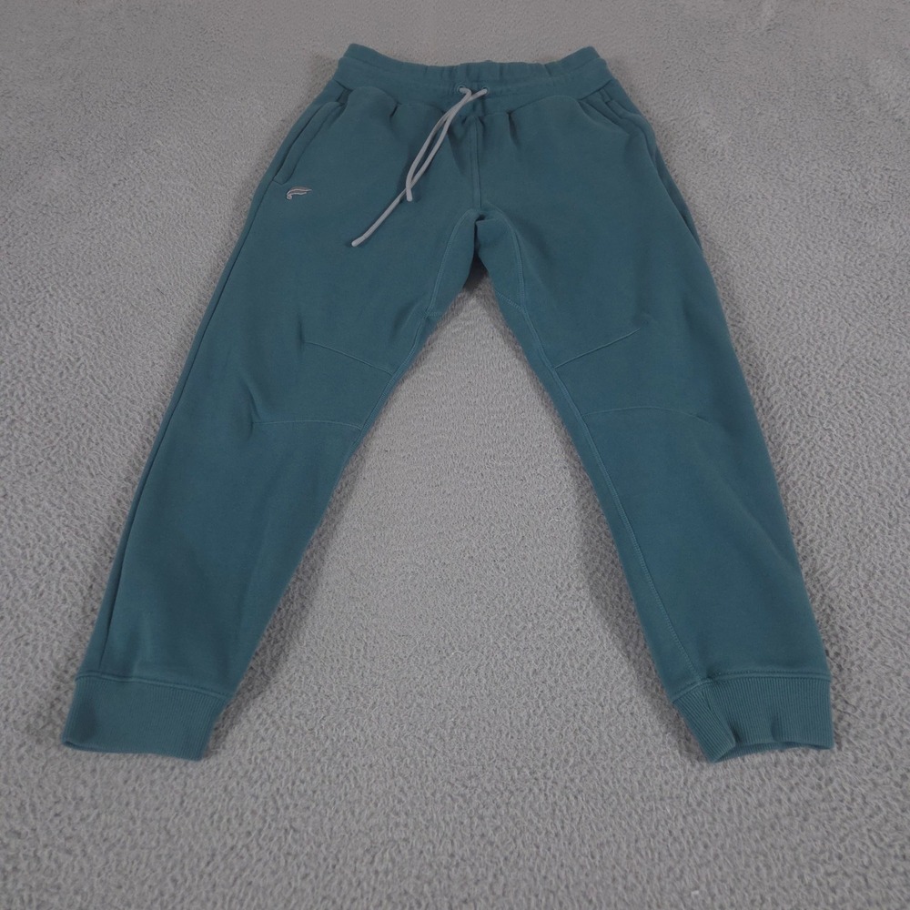 Fabletics Sweatpants Womens Small Teal The Go-To Jogger Tapered Leg Cotton Blend